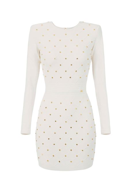Abito Elisabetta Franchi donna AM25S57E2DZ9 Avorio in maglia con bottoni ELISABETTA FRANCHI | AM25S57E2DZ9